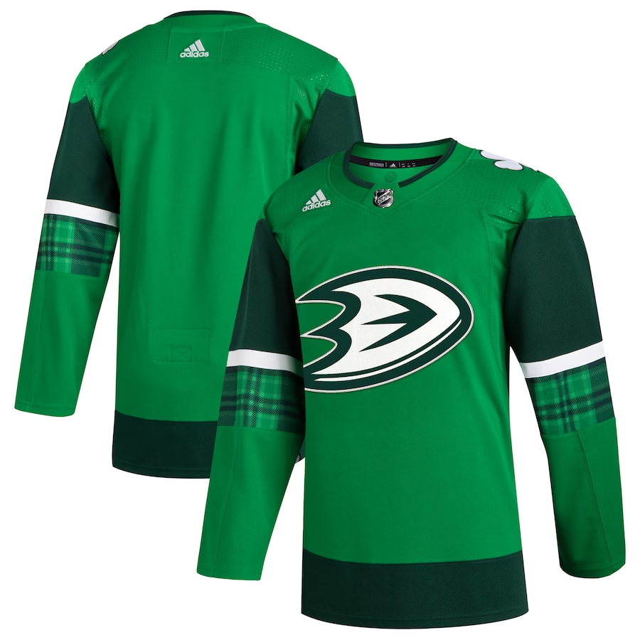 Men's Anaheim Ducks Kelly Green 2023 St. Patrick's Day Primegreen Authentic Blank jersey